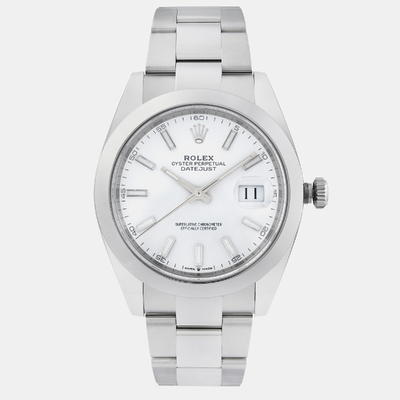 Rolex Datejust 126300 White Dial Stainless Steel Men's Watch 1160780 (white, arb20903)