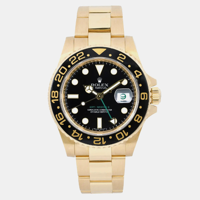 Rolex Black 18K Yellow Gold GMT-Master II [Model Number]: 116718 1160715 (black, arb20940)