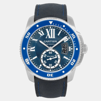 Cartier Calibre de Cartier WSCA0010 Automatic Stainless Steel Men's Watch 42mm Blue Dial 1160666 (blue, arb21009)