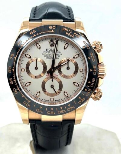 Pre-owned Rolex Cosmograph Daytona Chronograph Ivory Dial Mens Watch Ref 116515 LN0041 116515 ln-0041 (black, arb21107)