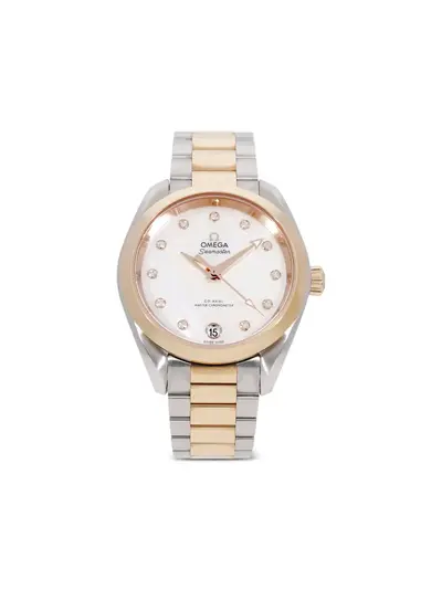 CHRONEXT ChronyExt Omega Seamaster 34mm Master Co-Axial (Reference: 30541828) - Gold Tone, Diamond Indices (arb21116)