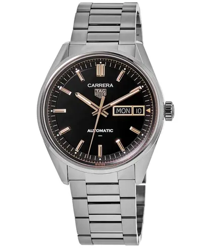 Tag Heuer Carrera Day-Date Stainless Steel Automatic Black Dial Men's Watch Model WDA2111.BA0043 (black, arb20171)