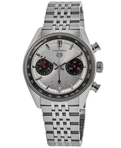 New Tag Heuer Carrera Chronograph Silver Dial Stainless Steel Watch CBS2216.BA0048 (arb20126)