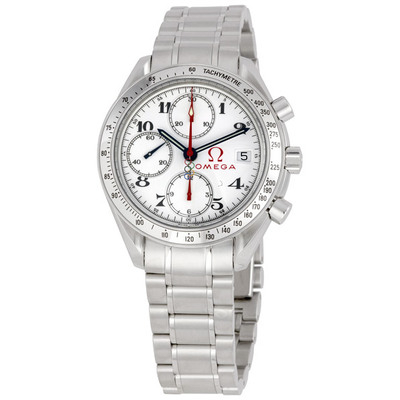 Pre-owned Omega Speedmaster Chronograph White Dial Mens Watch Model 3516.20 (black, arb21215)