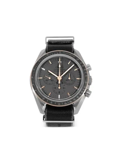 Omega Speedmaster 30543208 Pre-Owned Brown Baton Dial Manual-Winding Movement Stainless Steel Bracelet Chronograph with Counters Sapphire Crystal Glass Buckle Fastening (arb21270)