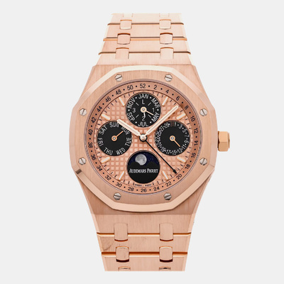 Pre-Owned Audemars Piguet Royal Oak Perpetual Calendar Limited Edition 26584OR.OO.1220OR.01 Automatic Mens Watch 1166577 (pink, arb21322)
