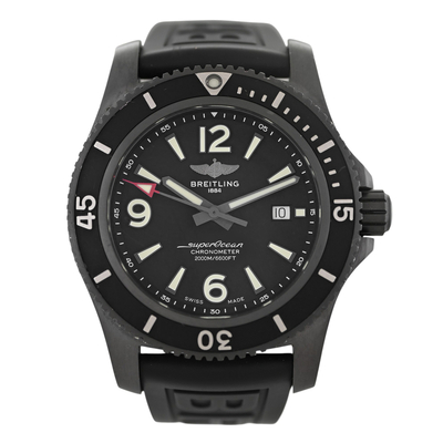 Pre-owned Breitling Superocean M17368 Automatic Chronometer Black Dial Mens Watch (black, arb21503)