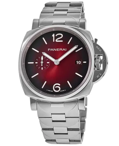 Panerai Luminor Due 42mm Automatic Burgundy Dial Stainless Steel Men's Watch [pam01539] (arb20724)