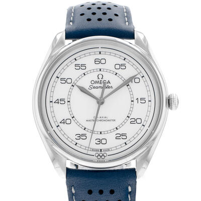 Pre-owned Omega Seamaster Mens Automatic Chronometer Watch 522.32.40.20.04 White Dial (blue, arb21536)
