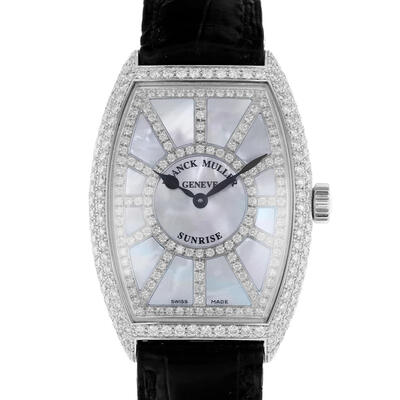 Franck Muller 5852 QZ SNR D CD Sunrise Quartz Diamond Mens Watch (black, arb21538)