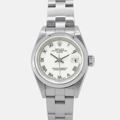 Rolex Oyster Perpetual 79160 - White Dial Stainless Steel Women's Watch 1168438 (white, arb21555)