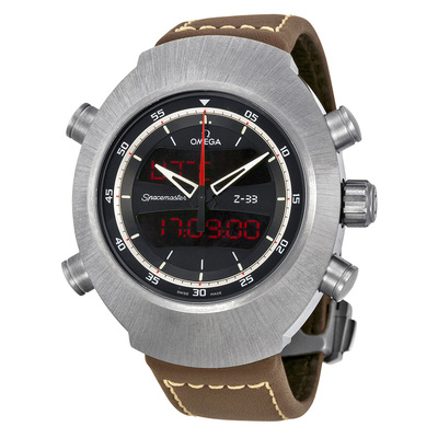 Pre-owned Omega Spacemaster Z-33 Chronograph GMT Analog Digital Dial Men's Watch 325.92.43.79.01 325.92.43.79.01.002 (black, arb21569)