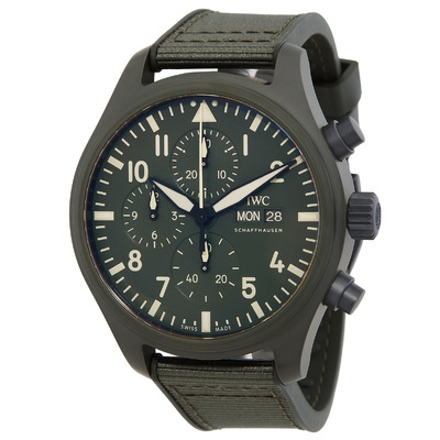 Pilot Top Gun Woodland Chronograph iw389106, Green Dial Mens Automatic Watch IWC (green, arb21685)