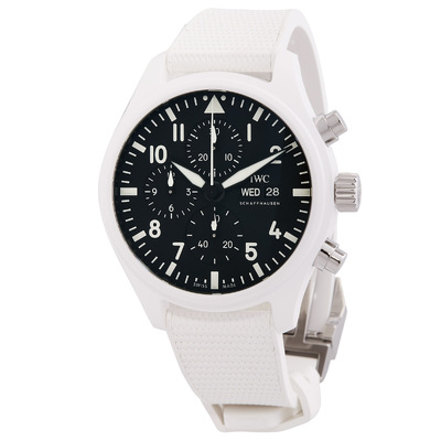 Pre-owned IWC Pilot Chronograph Top Gun Automatic Mens Watch IW389105 (black, arb21689)