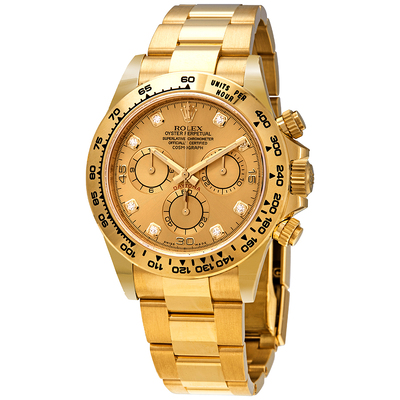 Pre-owned Rolex Cosmograph Daytona Chronograph Analog Watch 116508GLDO with Diamonds (beige, arb21704)