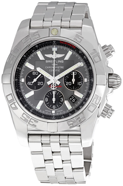 Breitling Chronomat 44 Gray Dial Stainless Steel Mens Watch AB011012-F546.375a (arb21801)