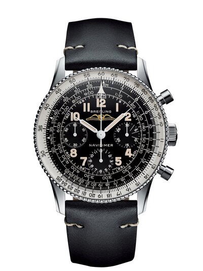 Pre-owned Breitling Navitimer Ref. 806 Chronograph Hand Wind Black Dial Mens Watch ab0910371b1x1 (black, arb21807)