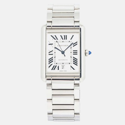 Cartier Tank Must 4324 Silver Stainless Steel Automatic Women's Watch Ref. No: 1170982 (arb21924)