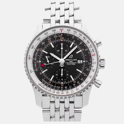 Pre-Owned Breitling Navitimer Chronograph GMT A24322121B2A1 1171477 (black, arb21958)