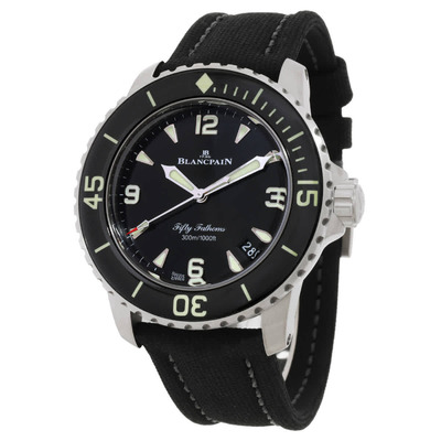Blancpain 5010 12B30 B52A - Black Dial Mens Automatic Watch in Fifty Fathoms Series (black, arb22036)