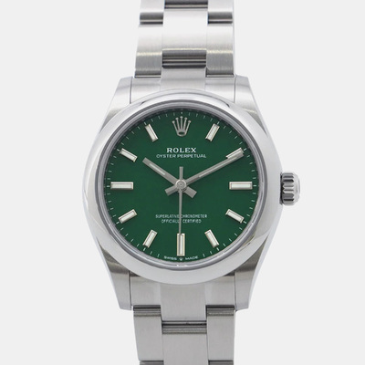 Rolex Oyster Perpetual - Green Dial Stainless Steel Men's Watch 31mm, Ref No: 1172360 (green, arb22077)