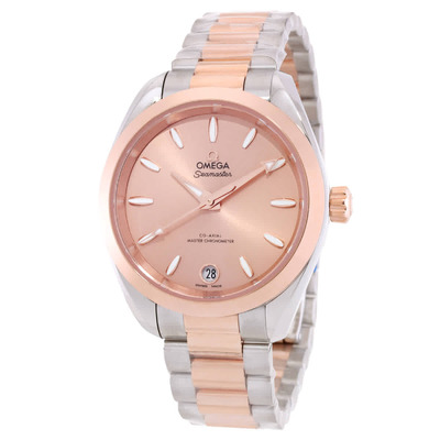 Omega Seamaster Aqua Terra Shades 220.20.34.20.10.001 Silver Stainless Steel Case Rose Gold Bracelet Automatic Chronometer Movement (blue, arb22169)