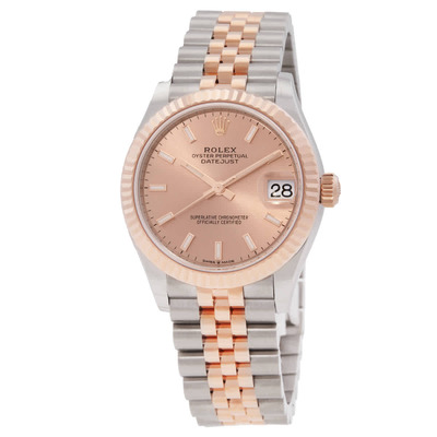 Rolex Datejust 31 Rose Dial Automatic Ladies Steel and 18kt Everose Gold Jubilee Watch Model 278271PKSJ M278271-0010 (arb6678)