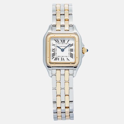 Cartier Panthere W2PN0006 Quartz White Dial with Yellow Gold Accents 1173555 (white, arb22226)