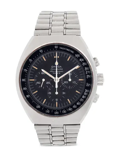 Omega Speedmaster 30856133 - Men's Chronograph Watch 42mm Manual Winding Black Baton Dial Arrow Hands Logo Embellishment Fixed Tachymeter Bezel Round Face Screw-down Crown Stainless Steel Link Bracelet Deployant-clasp (arb21264)