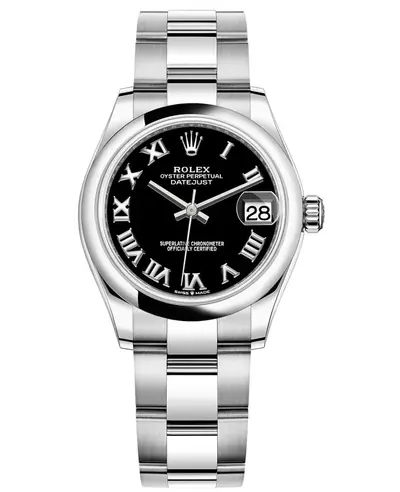 m278240-0001 Rolex Datejust 31mm Black Roman Dial Women's Watch (black, arb22253)