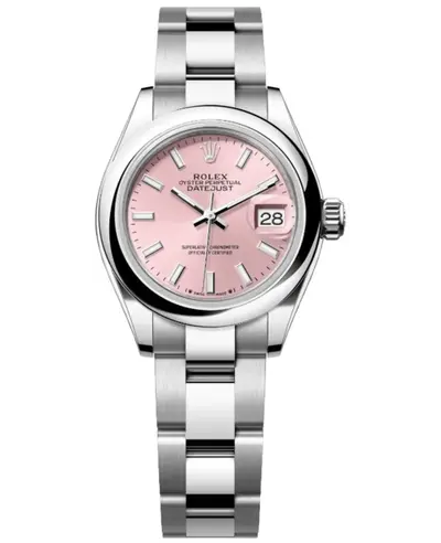 Rolex Lady-Datejust 28 Pink Dial - Automatic Women's Steel Watch Model M279160-0002 (pink, arb22256)