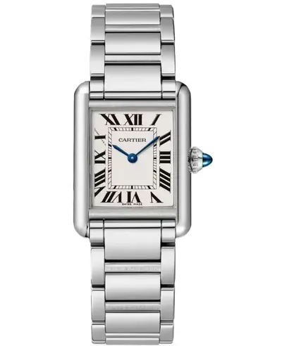 Authentic Cartier Tank Must WSTA0107 Silver Dial Stainless Steel Women's Dress Watch (arb22260)