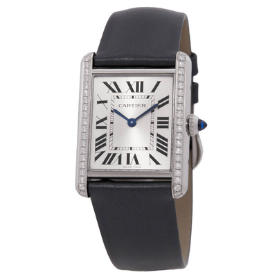 Cartier Tank Must W4TA0017 Large Quartz Diamond Silver Dial Ladies Watch (black, arb2867)