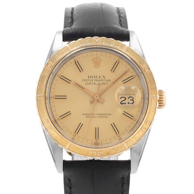 Pre-owned Rolex Datejust 16253, Champagne Dial Mens Automatic Chronometer Watch with Date Display (beige, arb22385)