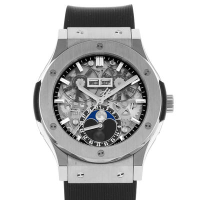 Pre-owned Hublot Classic Fusion Aerofusion Series Mens Watch 517.nx.017icle.lr 517.NX.0170.LR (black, arb22346)