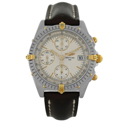 Pre-owned Breitling Chronomat Chronograph Automatic Chronometer Silver Dial Mens Watch B13050.1 (black, arb22398)