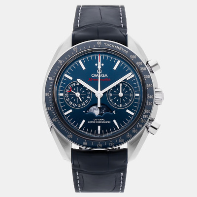 Pre-Owned Omega Speedmaster Moonwatch Chronograph, Reference 304.33.44.52.03.001 (Serial Number: 1177385) (blue, arb22431)