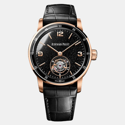 Audemars Piguet Code 11.59 Ref 26396Or.Oo.D002Cr.02 Automatic Mens Watch Rose Gold Case Black Dial 1176065 (black, arb22434)