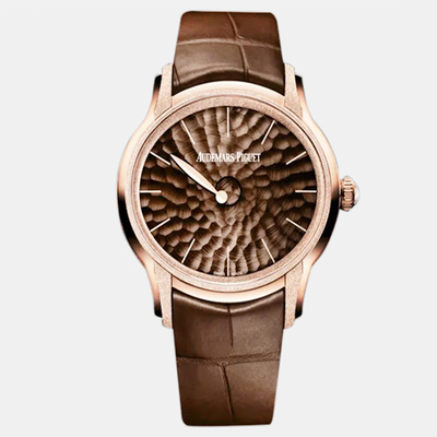 Women's Audemars Piguet Millenary Automatic Wristwatch 77266OR.GG.A823CR.01 Brown Rose Gold 1176068 (brown, arb22437)