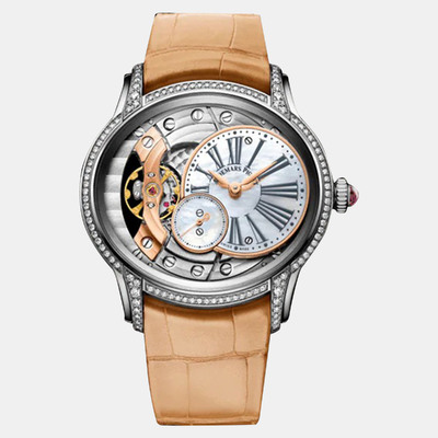AP Millenary 77247BC.ZZ.A813CR.01 Manual Winding White MOP Dial in 18K White Gold Women's Watch Audemars Piguet 1176076 (white, arb22443)