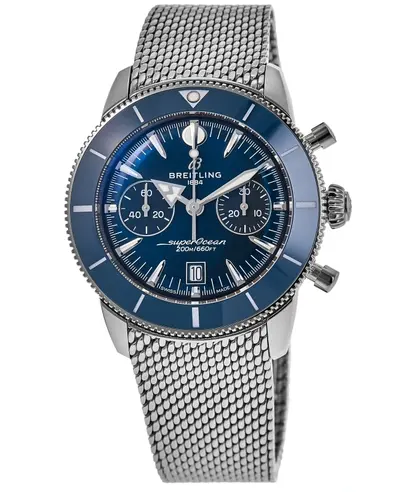 Breitling Superocean Heritage B01 Chronograph 42 Blue Dial Stainless Steel Men's Watch AB0156161C1A1 AB0156161C1A1d (blue, arb22386)
