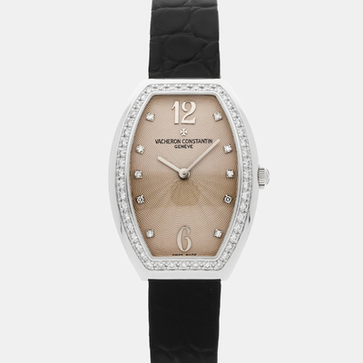 Vacheron Constantin Egerie - Women's Quartz Watch Model 25540/000G-9109: White Gold Dial, Battery-Powered Movement in Silver and White Colors 1155200 (beige, arb22581)