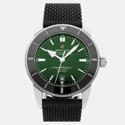 Breitling AB2020121L1S1 Superocean Heritage B20 Automatic Stainless Steel Green Dial Men's Watch 42mm 1164312 (green, arb22609)