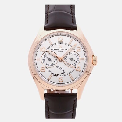 Vacheron Constantin Fiftysix Day-Date 4400E/000R-B436 Automatic Rose Gold Silver Dial Men's Wristwatch 1174145 (arb22653)