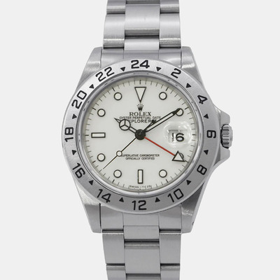 Rolex Explorer II 16570 Stainless Steel Automatic White Men's Watch Chronometer Date 1179828 (white, arb22678)