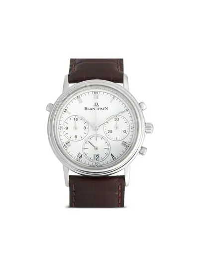 Blancpain Villeret 34mm Ref.29607527 White Dial Platinum Chronograph (arb22681)