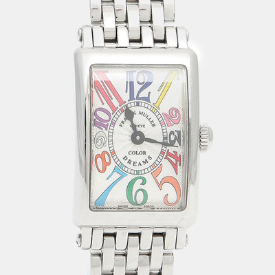 Franck Muller Long Island 802QZCOLDRM, Women's Stainless Steel Quartz Watch with Silver Dial and Case Size 32.5mm 1182278 (arb22813)