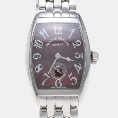 Franck Muller Stainless Steel Tonneau Curvex Women's Wristwatch 25 cm, Article No: 1182276 (red, arb22816)