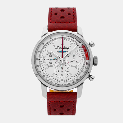Pre-Owned Breitling Top Time B01 Ford Thunderbird AB01766A1A1X1 Automatic Red Men's Wristwatch 41 mm 1183586 (white, arb22884)