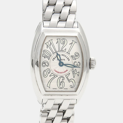 Franck Muller Silver Conquistador Women's Wristwatch 1182280 - Bold and Elegant Timepiece (arb22898)